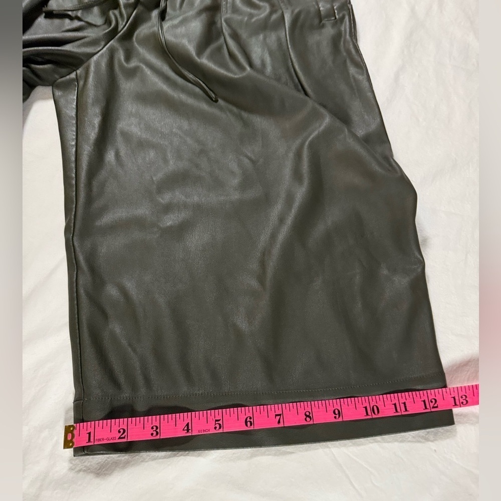Phillip Lim Vegan Leather Culottes in Dark Olive Size 6 - Picture 12 of 12